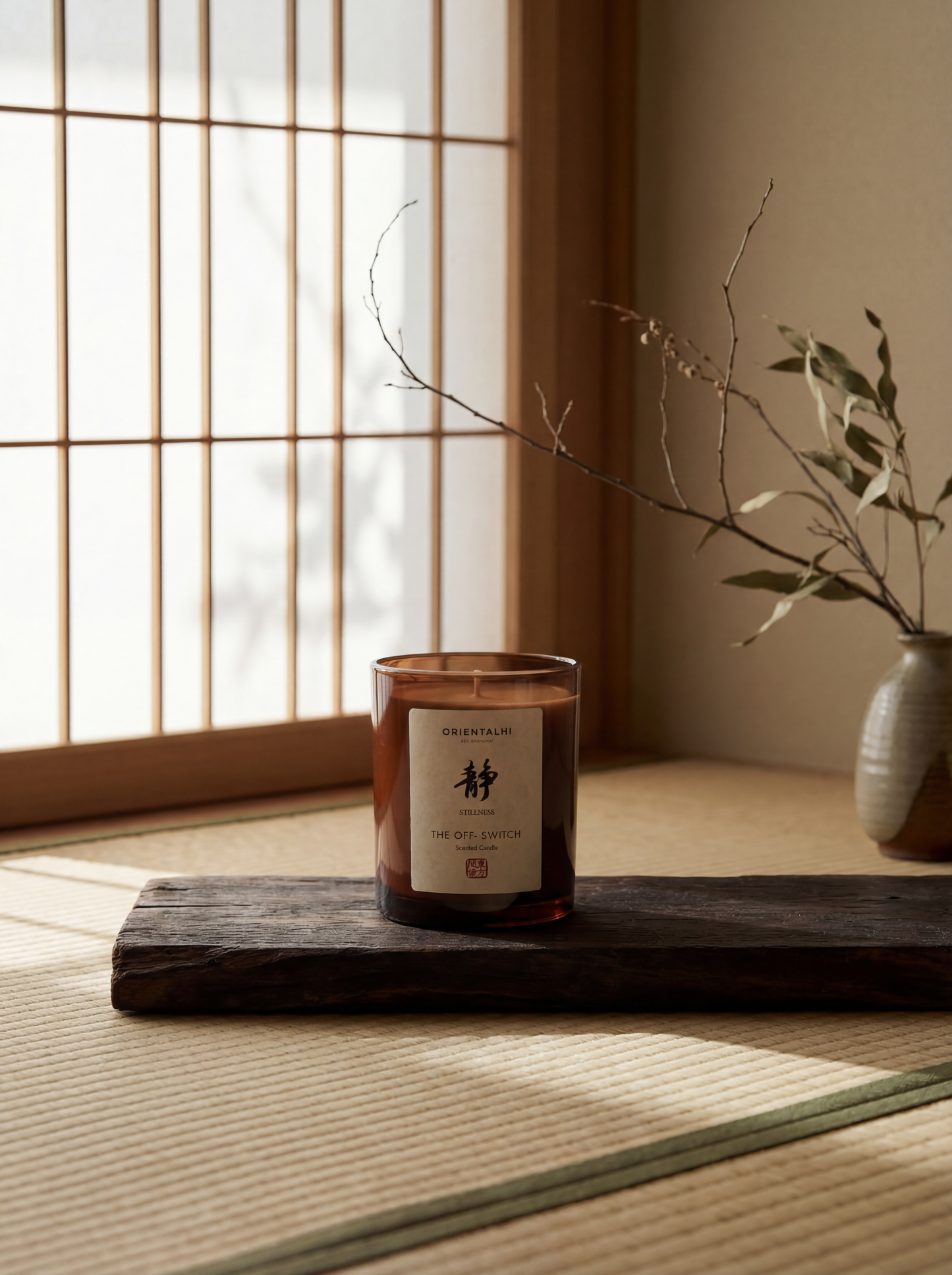 The Off-Switch (静) | Deep Grounding Ritual Candle for Calming Spirit